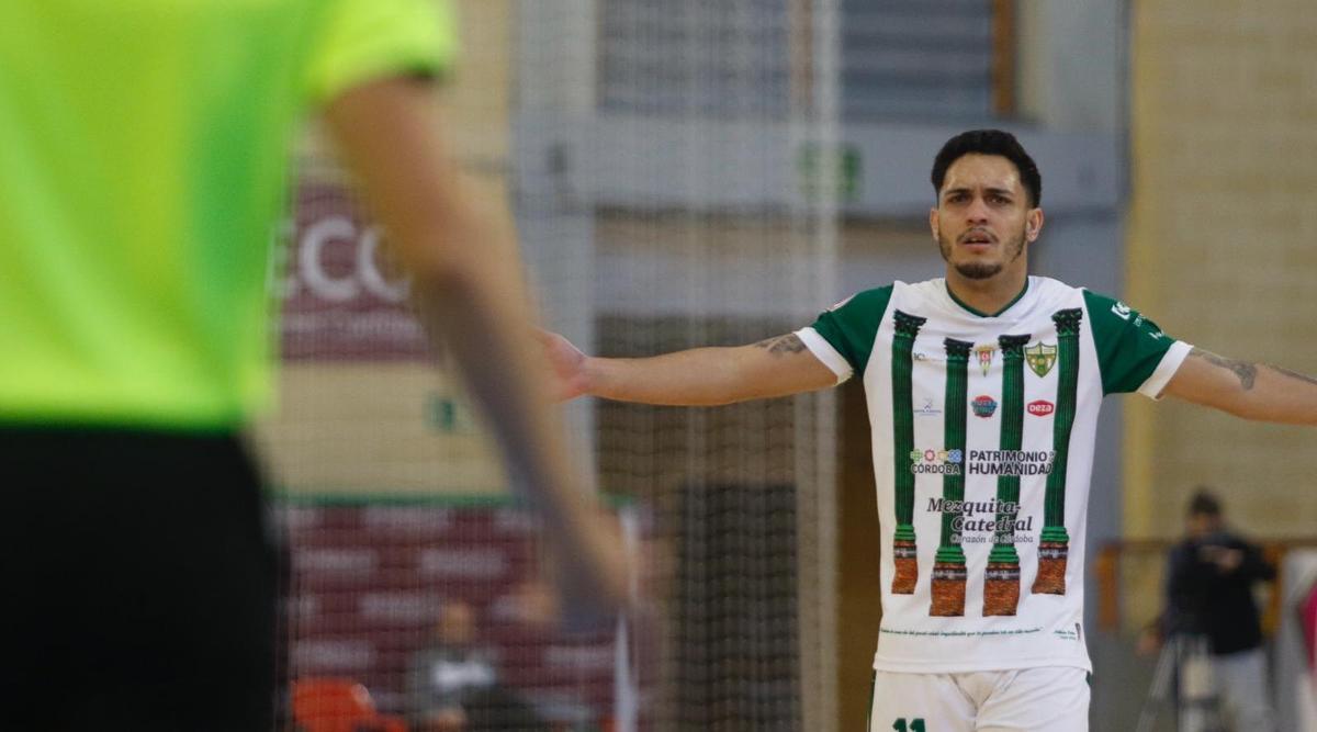 Huguinho, en su estreno como jugador del Córdoba Futsal.