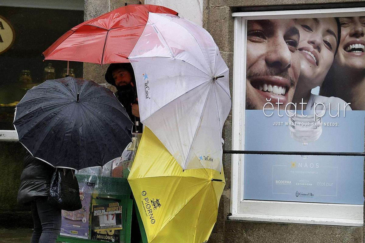 Santiago bajo la borrasca Leonardo
