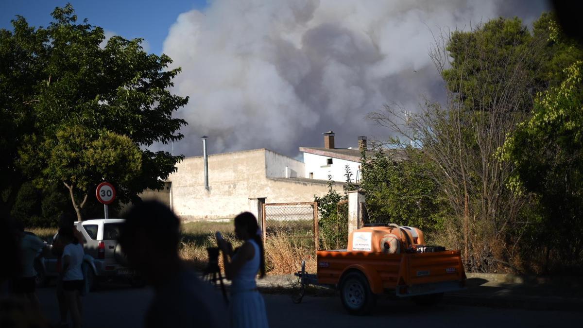 En vídeo | Así es el aparatoso incendio forestal en Leciñena
