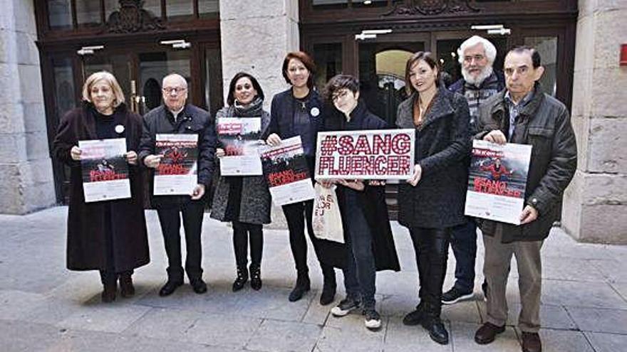 Un moment de la presentació de la campanya a l&#039;ajuntament de Girona.