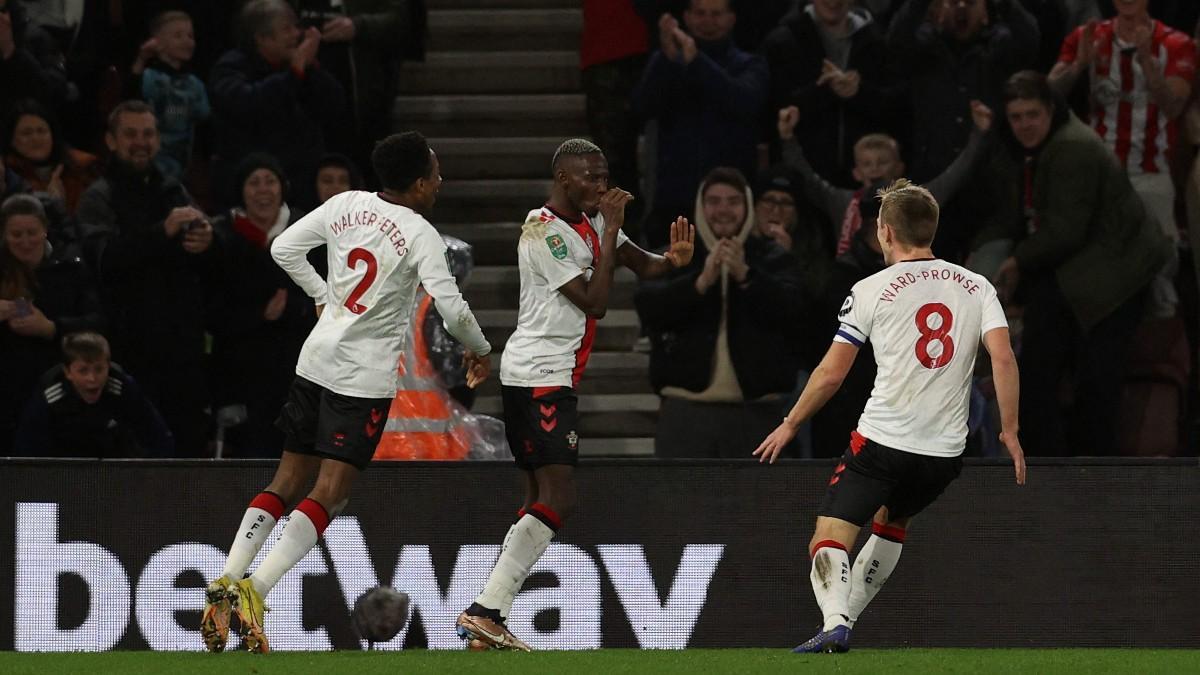 Los jugadores del Southampton celebran un gol