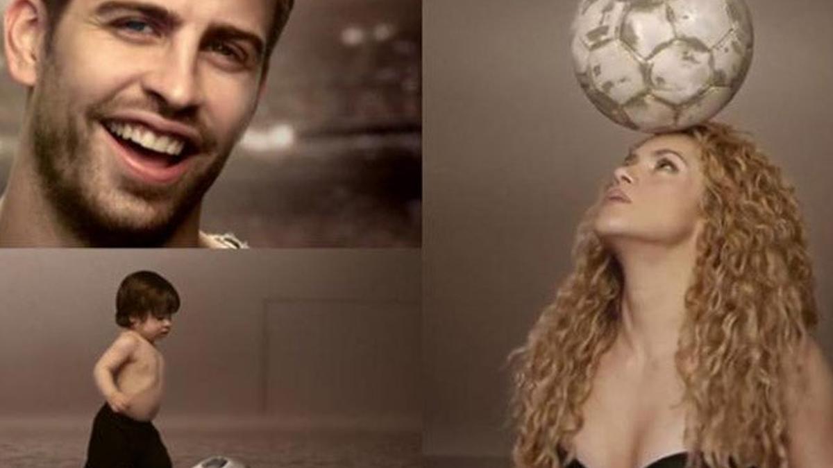 Piqué y Milan, estrellas del video de Shakira