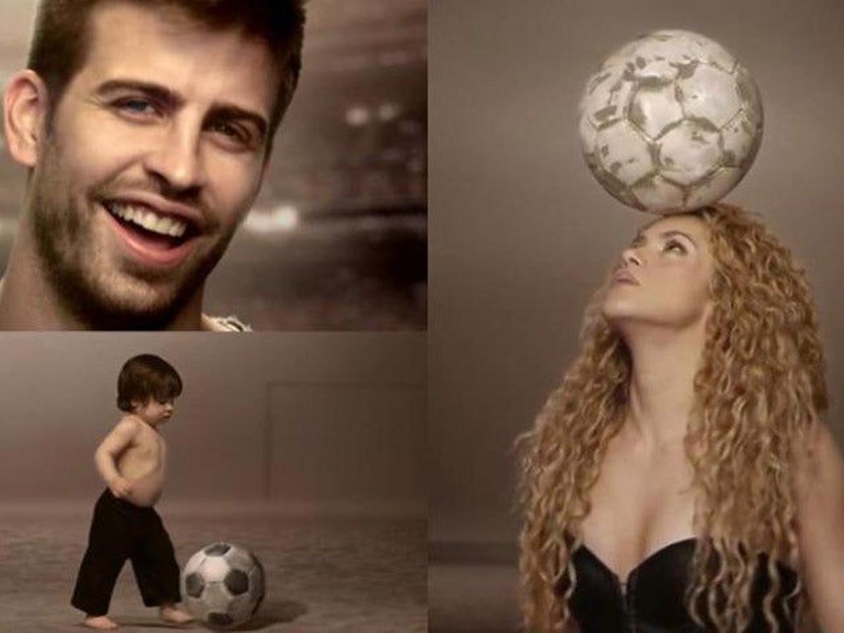 Piqué y Milan, estrellas del video de Shakira por el 'Waka waka'