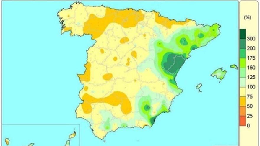 El oeste de Cáceres y el sur de Badajoz entran en 2019 por debajo del 75% de su valor normal de lluvias desde octubre