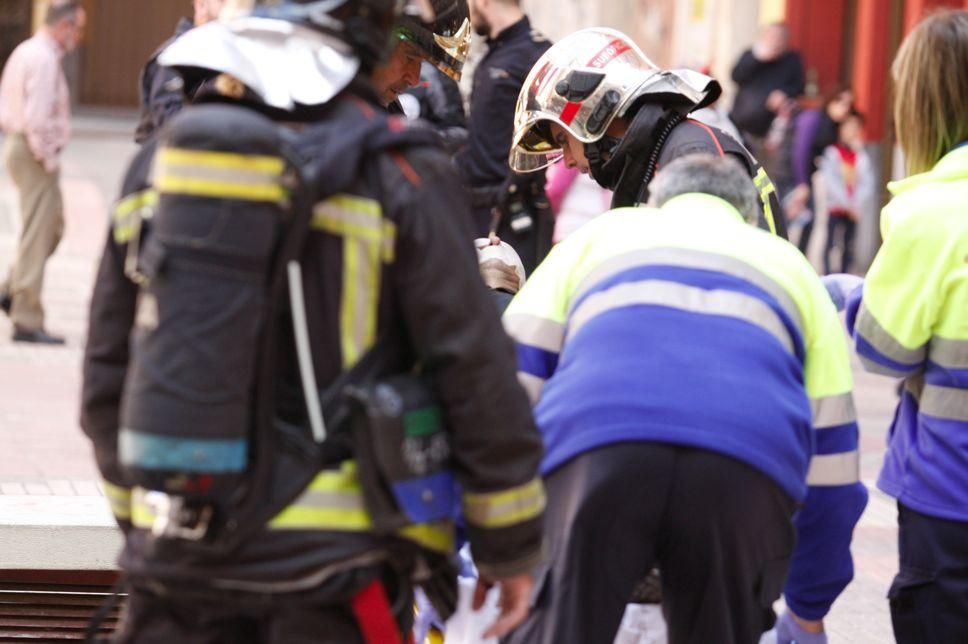 Incendio en una casa en San Antón