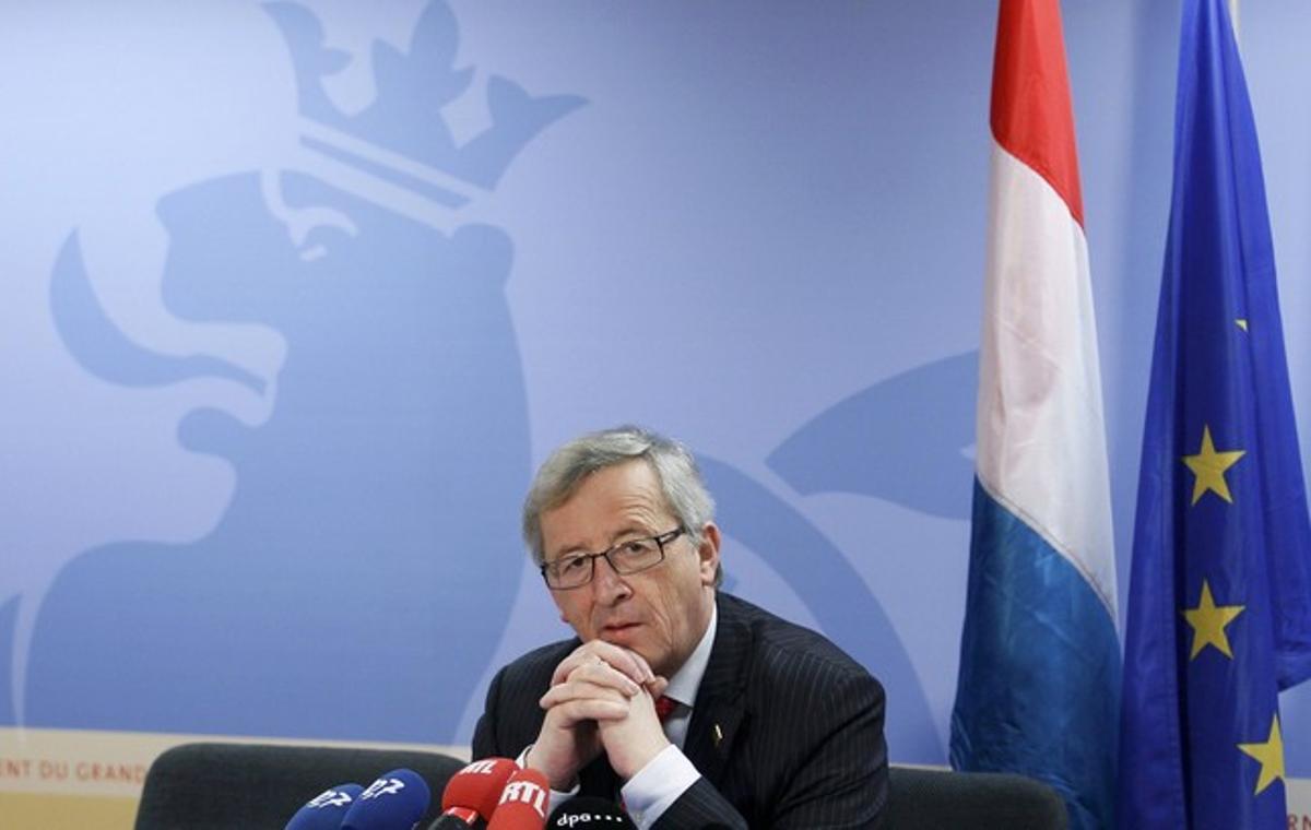 El presidente de la Comisión Europea, Jean-Claude Juncker, en rueda de prensa en Bruselas, en una imagen de archivo.