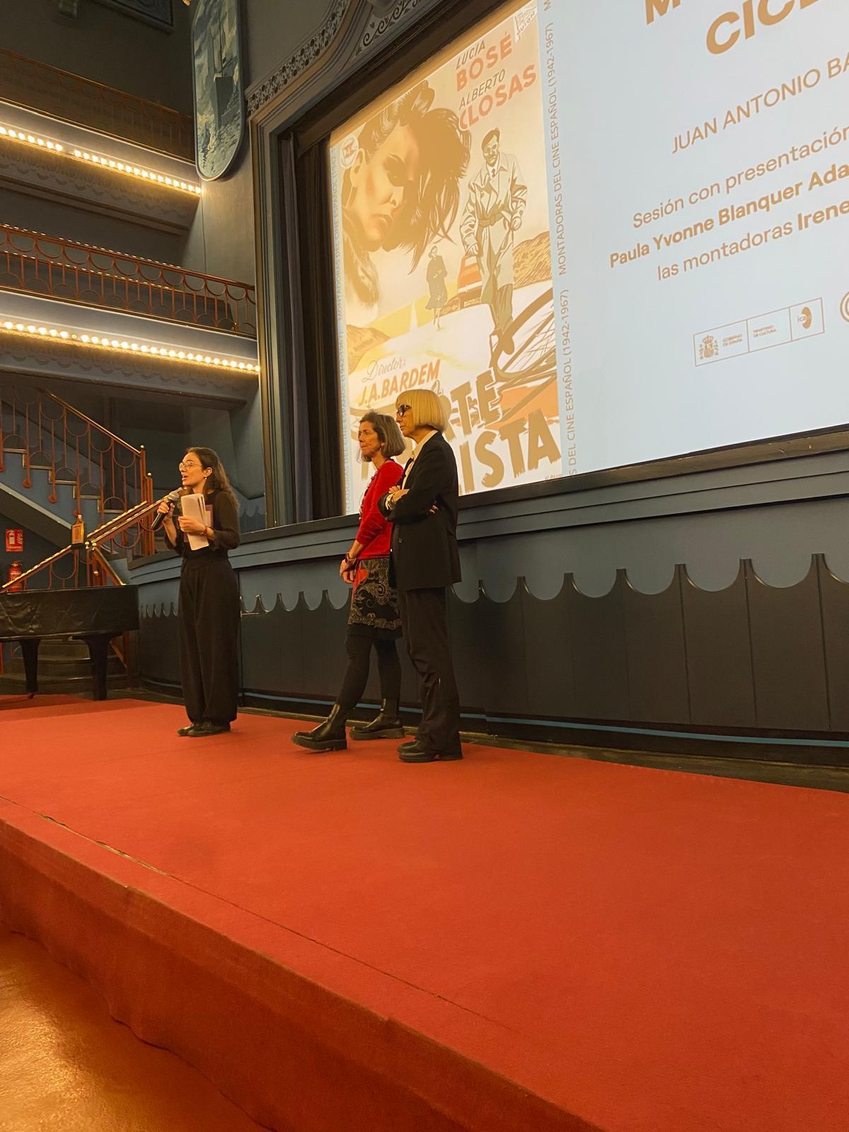 Paula Blanquer en el Cine Doré durante la presentación del ciclo que comisaria para la Filmoteca Española.