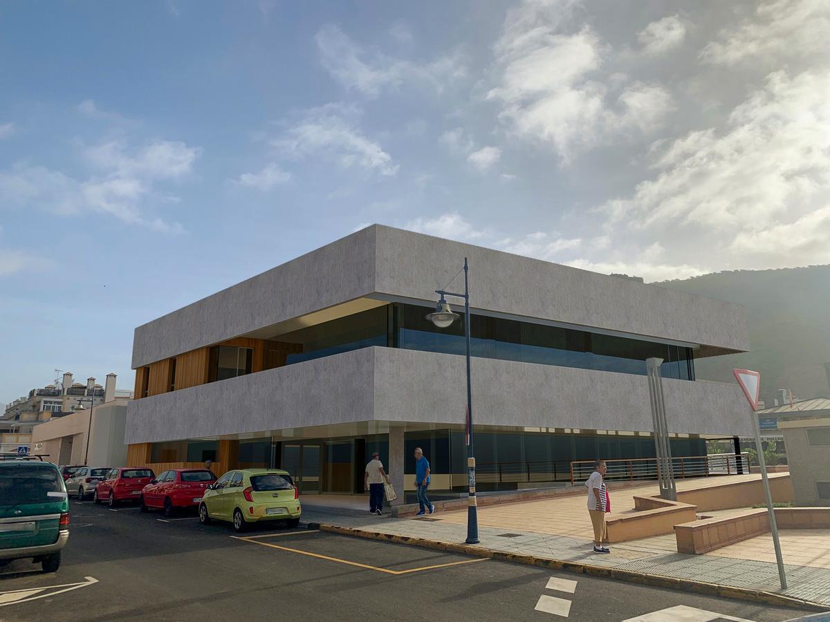 Infografía del futuro Centro de Día Playa de Mogán en Centro Sociocultural Los Marineros.