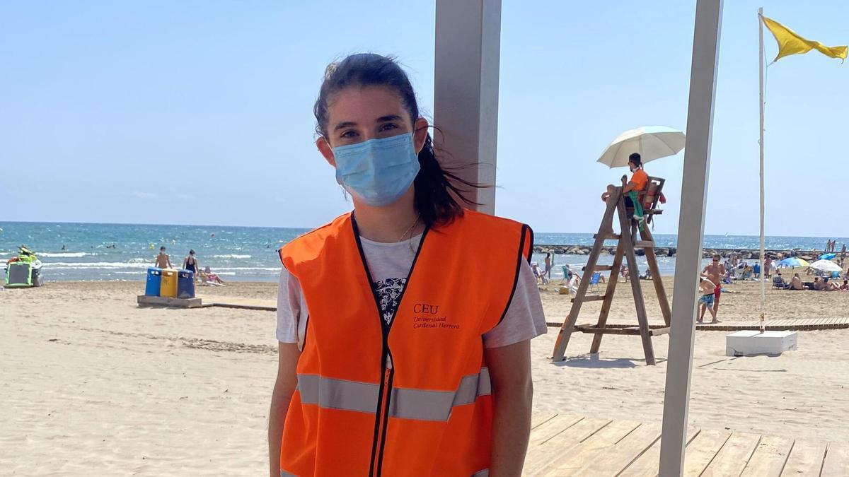 Una estudiante durante sus prácticas en CSA, el pasado curso.