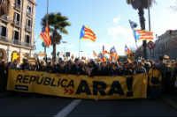 Manifestació a Barcelona en favor de la implementació de la República
