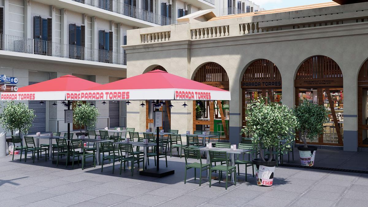 La terraza de Parada Torres, en un 'render'.