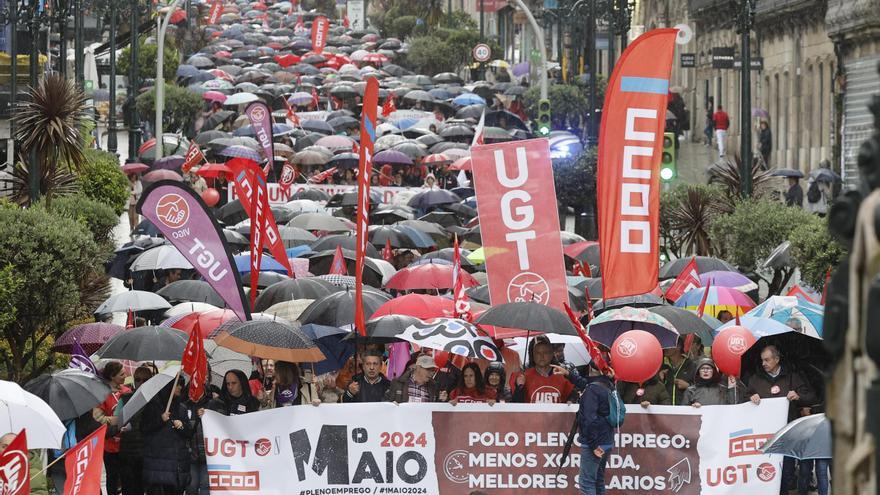 El Primero de Mayo inunda Vigo por el pleno empleo