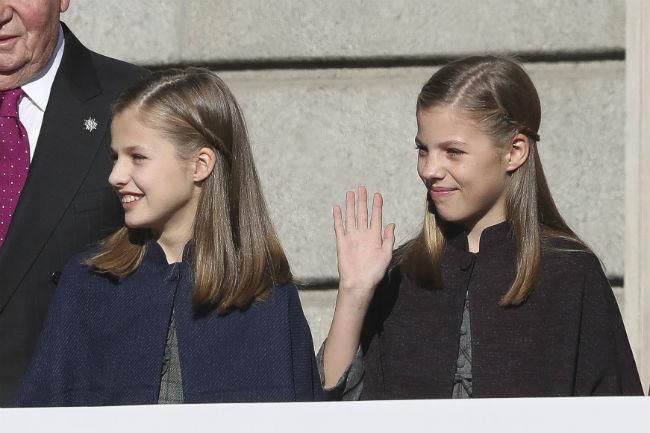 El peinado de Leonor y Sofía en el Día de la Constitución