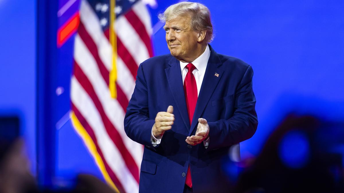 Trump durante su intervención en la la Conferencia de Acción Política Conservadora (CPAC).