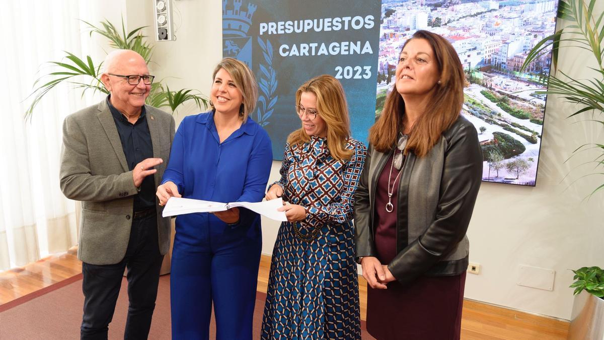 Presentación de los Presupuestos 2023 de Cartagena, este viernes.