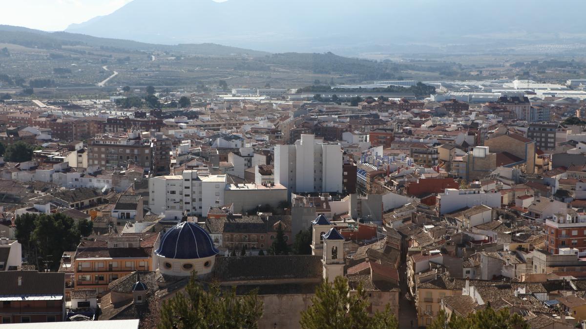 Panorámica del casco urbano de Ibi.