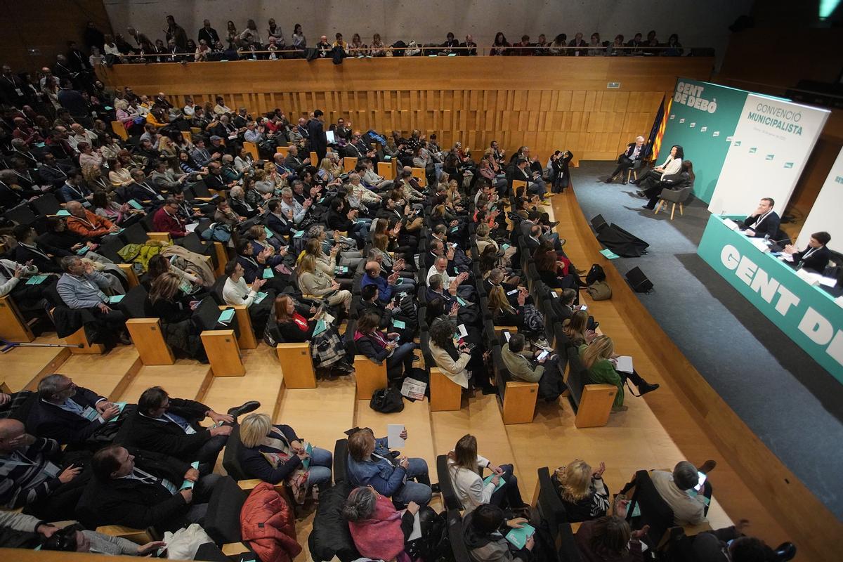 Imatge de l'Auditori de Girona on s'ha fet la convenció de Junts.