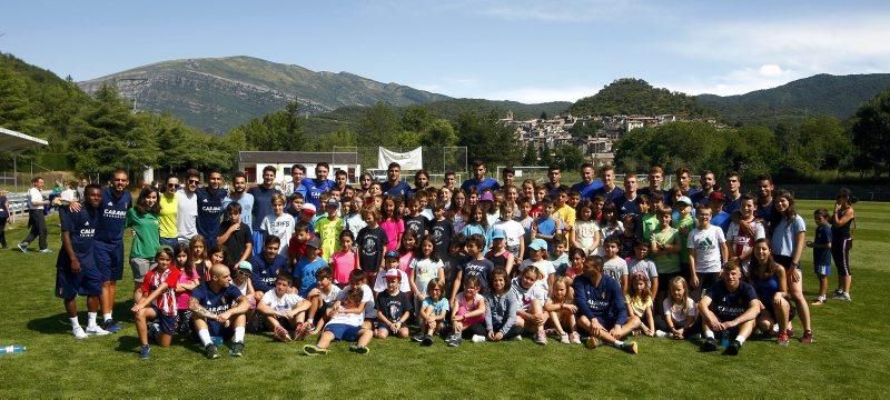 Primer entrenamiento del Real Zaragoza en Boltaña