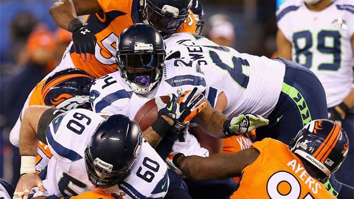 Los Seahawks, en un partido ante los Broncos.