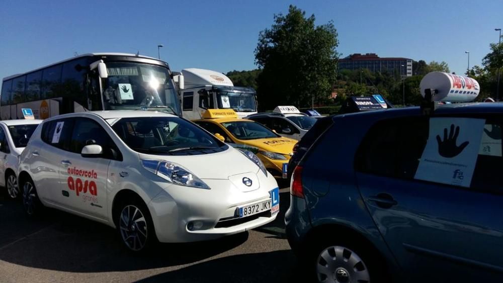 Mobilització a Girona de les autoescoles