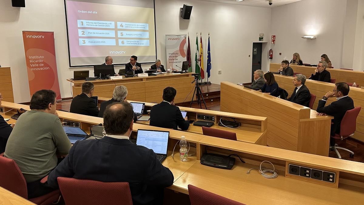 Una reunión del patronato de Innova IRV, en el PTA de Málaga.