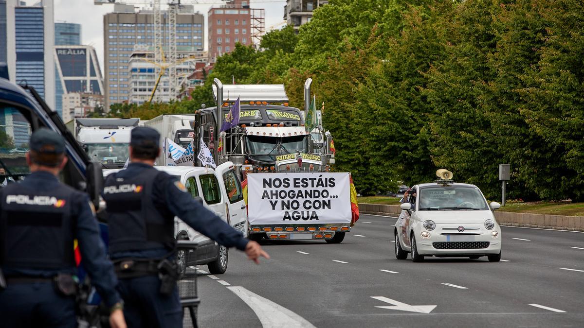 Manifestación de regantes en Madrid