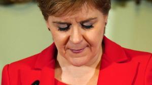 Nicola Sturgeon, durante la rueda de prensa en la que ha anunciado su dimisión.