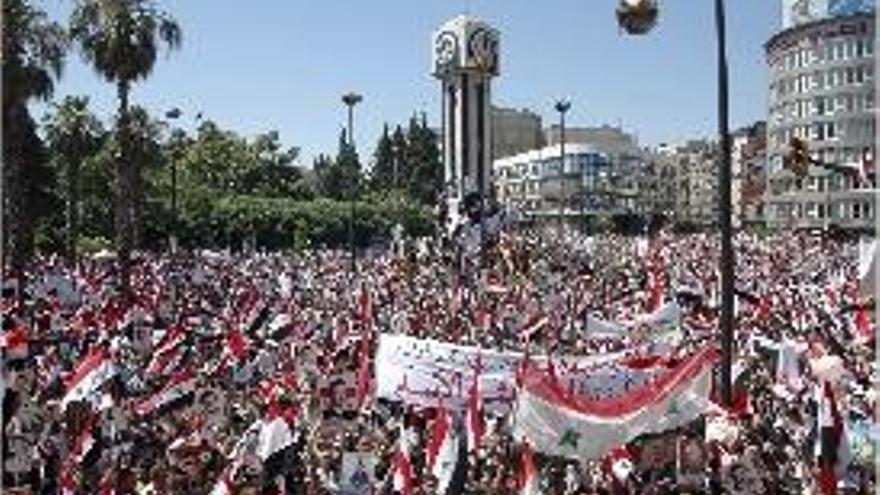 La ciutat siriana d&#039;Homs va acollir una manifestació a favor d&#039;Al Assad.