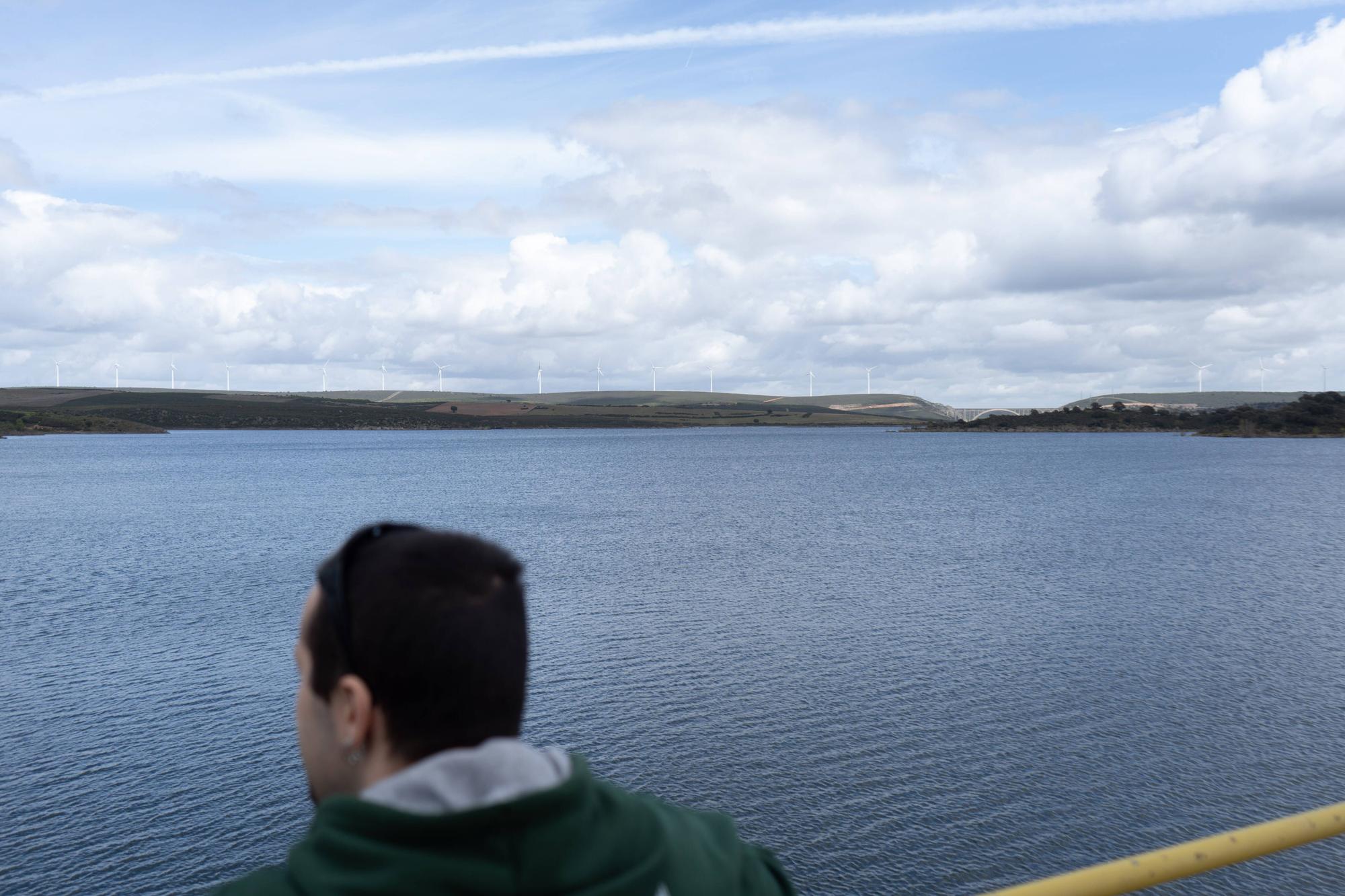 Estado del embalse de Ricobayo tras las lluvias caídas en la Semana Santa de 2024.