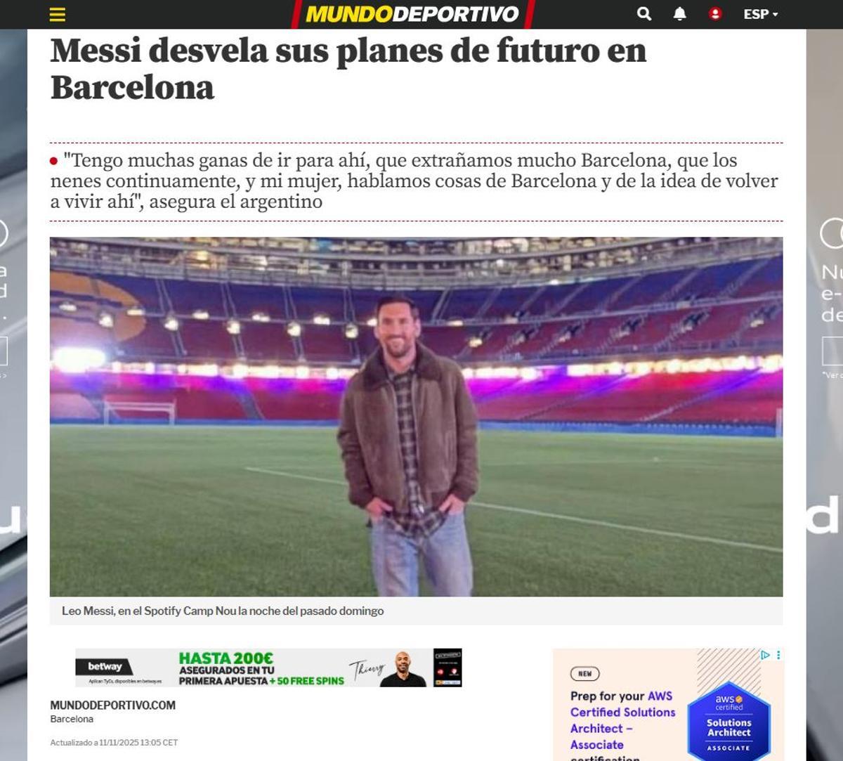 Mundo Deportivo sobre la charla de SPORT con Leo