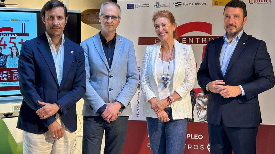 Por la izquierda, Natán Fernández, Juan Carlos Guerrero, Teresa Viejo y Daniel González. | C. G.
