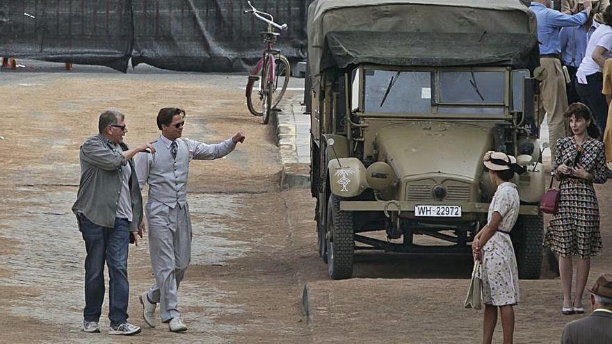 El actor Brad Pitt en la capital grancanaria rodando Aliados. | | LP/DLP