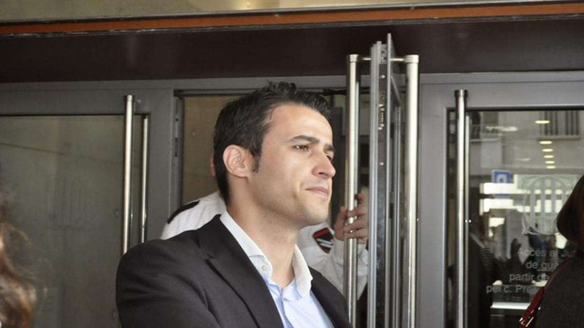 El portavoz de PxC, Juan Gómez Montero, a la salida de los juzgados el pasado 13 de noviembre.