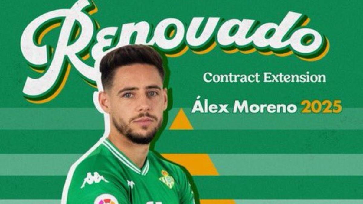 Álex Moreno renueva con el Betis