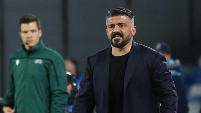 Gennaro Gattuso, entrenador del Nápoles, en un duelo disputado esta campaña.