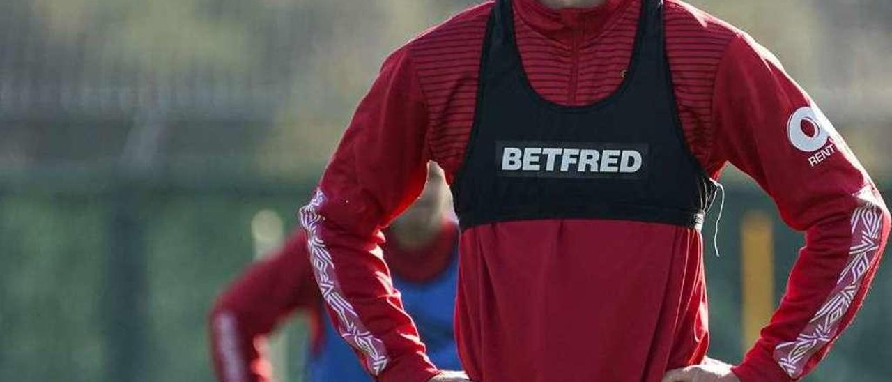 El excéltico Josep Señé durante un reciente entrenamiento con el Mallorca. // RCD Mallorca