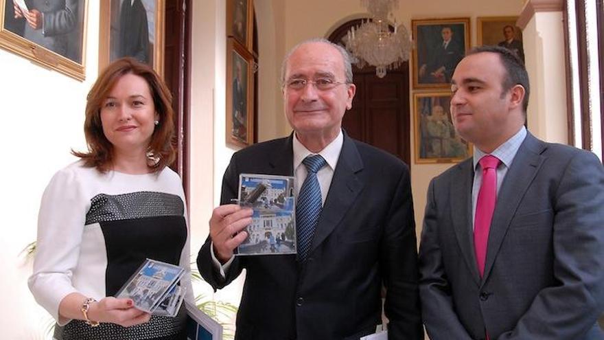 Martín Rojo, De la Torre y Cortés, en la presentación de los presupuestos de Málaga de 2015.