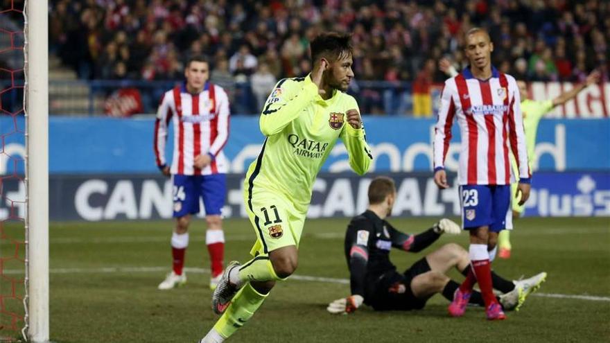 Neymar y la pegada del Barcelona contienen la remontada del Atlético (2-3)