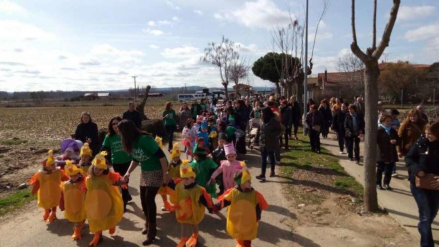 Desfile de disfraces en Camarzana de Tera.