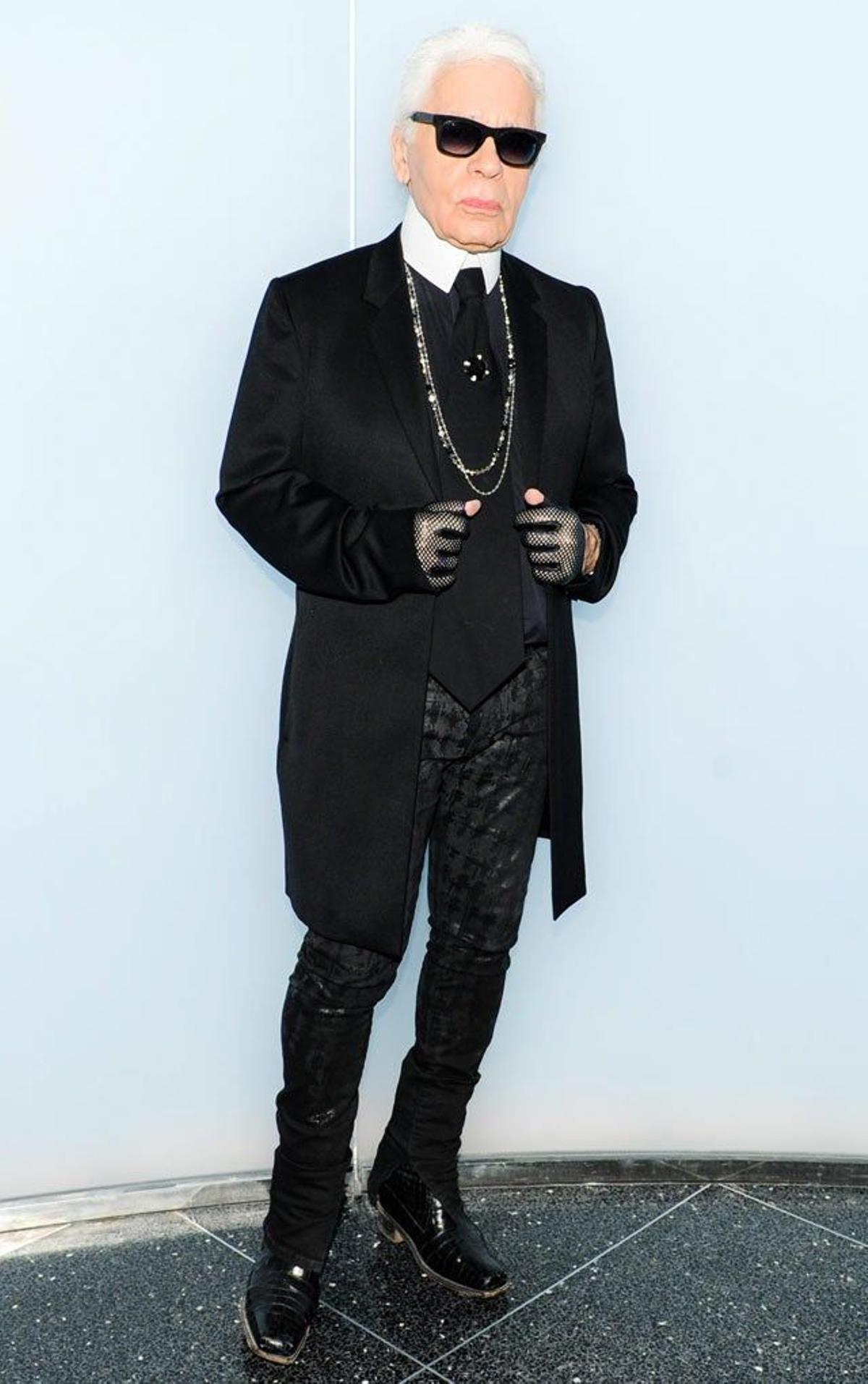 Karl Lagerfeld, en la fiesta de Louis Vuitton celebrada en el MoMA