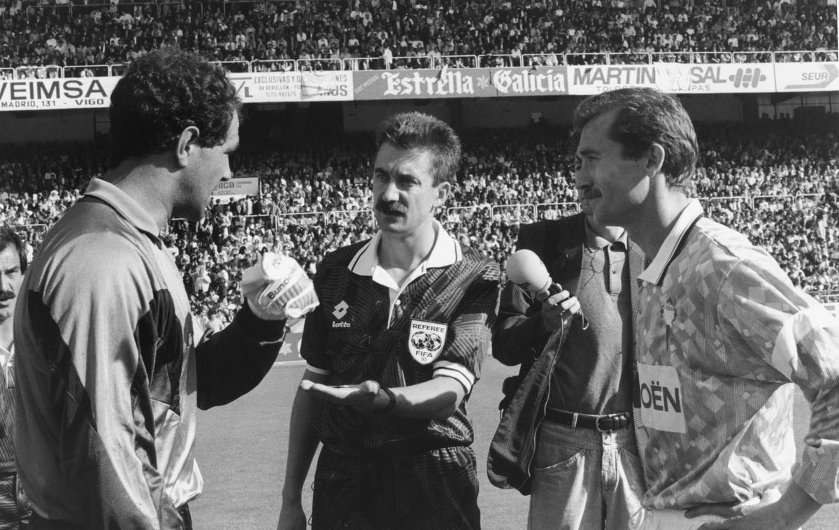 Ansuategui Roca antes de un Celta-Barça de 1993.