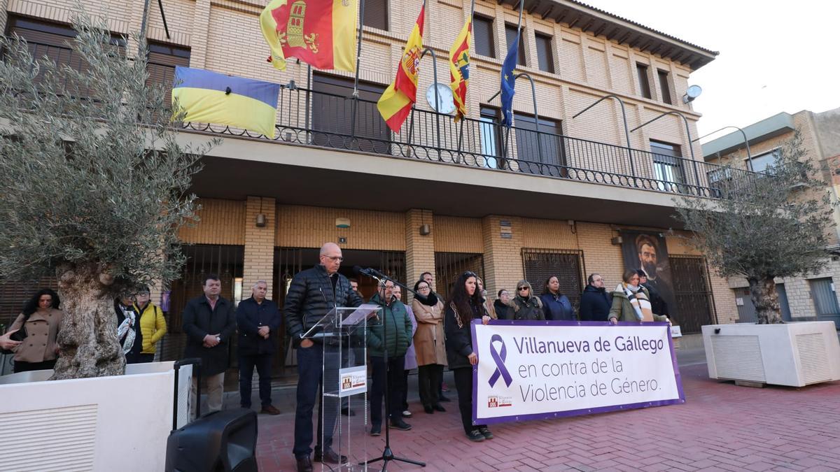 Imagen de la concentración en Villanueva, este sábado