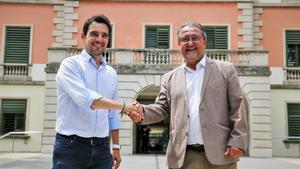 Manu Reyes, presidente del PP de Barcelona y alcalde de Castelldefels, y Nico Cerpa, líder de Som Castelldefels.