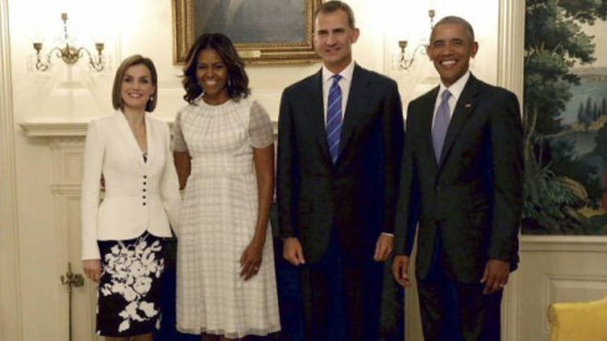 Barack y Michelle Obama reciben a los Reyes en la Casa Blanca
