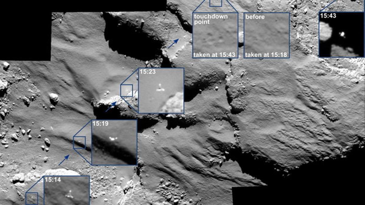 ATERRIZAJE DEL MÓDULO PHILAE SOBRE LA SUPERFICIE DEL COMETA 67P/CHURYUMOV-GERASIMENKO