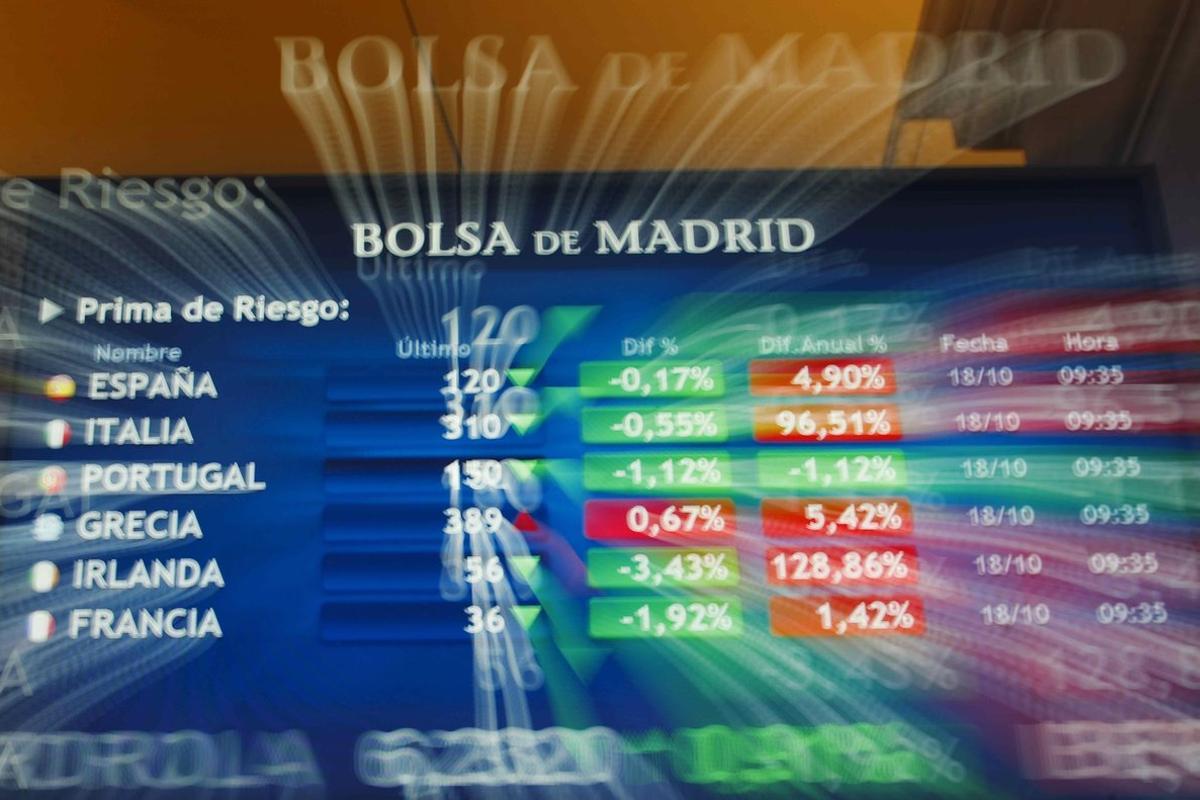 GRAF9083 MADRID, 18/10/2018.- La Bolsa española, que ha abierto hoy a la baja, se ha dado la vuelta en los primeros compases de la sesión y registra unas ganancias del 0,33 %, con las que recupera de nuevo los 9.000 puntos. El principal indicador nacional, el IBEX 35, suma 30,40 puntos, ese 0,33 %, hasta los 9.027,60 enteros, con lo que las pérdidas del año se reducen al 10,10 %.En la semana, el mercado nacional sube el 1,48 %.La Bolsa española, después de cerrar ayer con pérdidas, y de nuevo por debajo de los 9.000 puntos, ha abierto hoy con dudas, pendiente de la presión que vuelve a sufrir la deuda de EEUU, ante la posibilidad de que la Reserva Federal (Fed) suba de nuevo los tipos de interés en diciembre.EFE/Juan Carlos Hidalgo