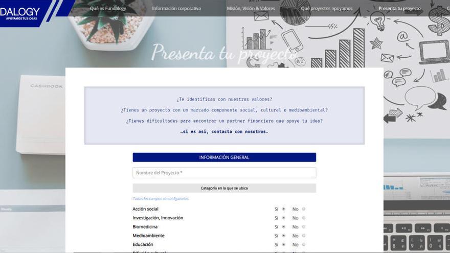 Portal web de Fundalogy, de la Fundación Unicaja