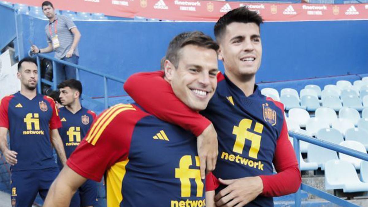 Azpilicueta y Morata, en la selección española