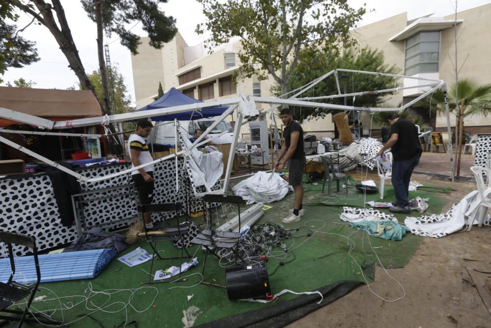 Así ha quedado la feria de La Fica tras la gota fría