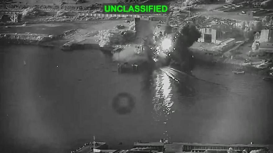 EEUU IRÁN DRONES MARINOS | EEUU usa por primera vez drones marinos para atacar un centro para submarinos en Irán